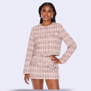 Wild Fable Black and Pink Tweed Blazer Medium NWT